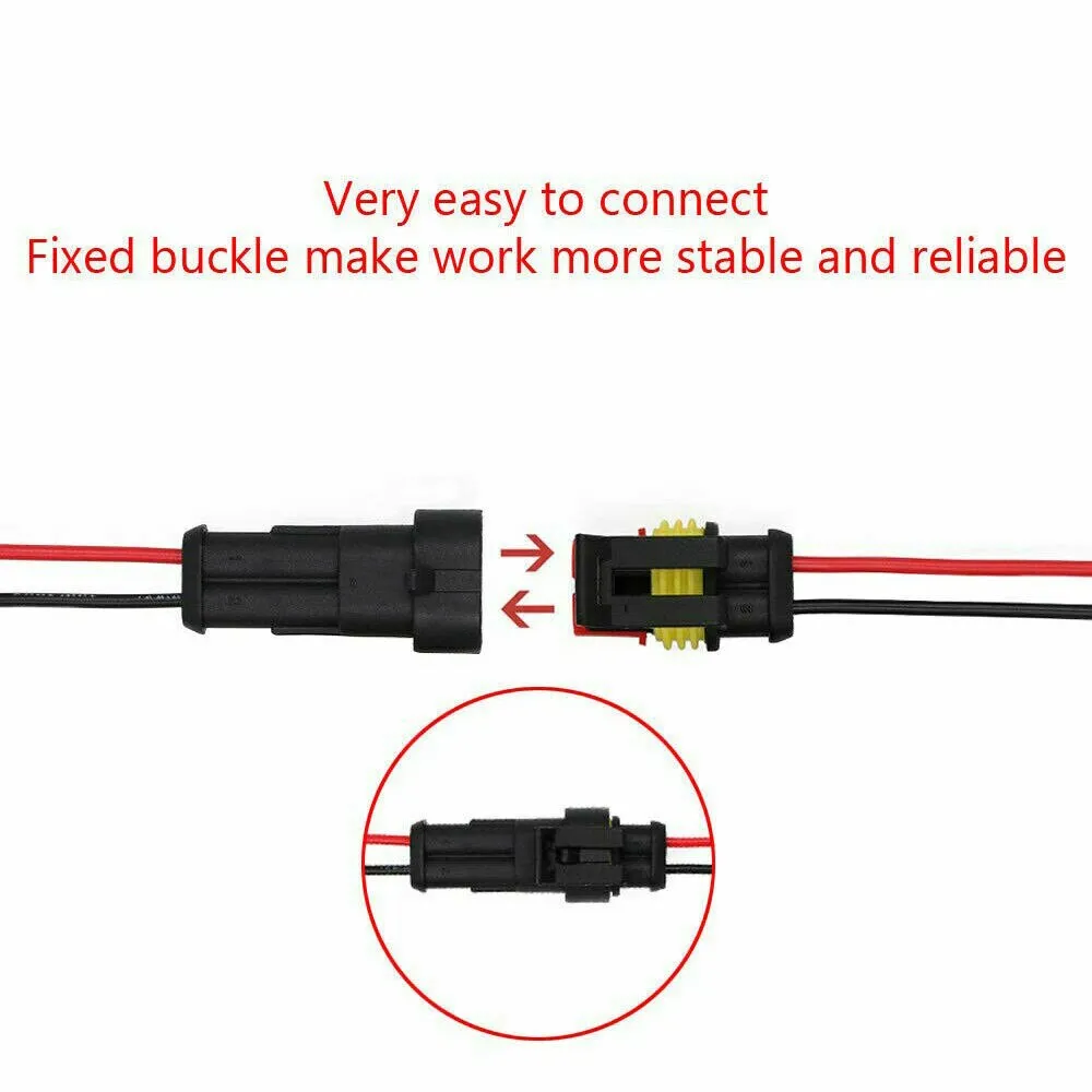 708/408/382/352/240/296/194/15pcs 1-6Pins HID Waterproof Connectors Car Marine Seal Electrical Wire Connector Plug Truck Harness