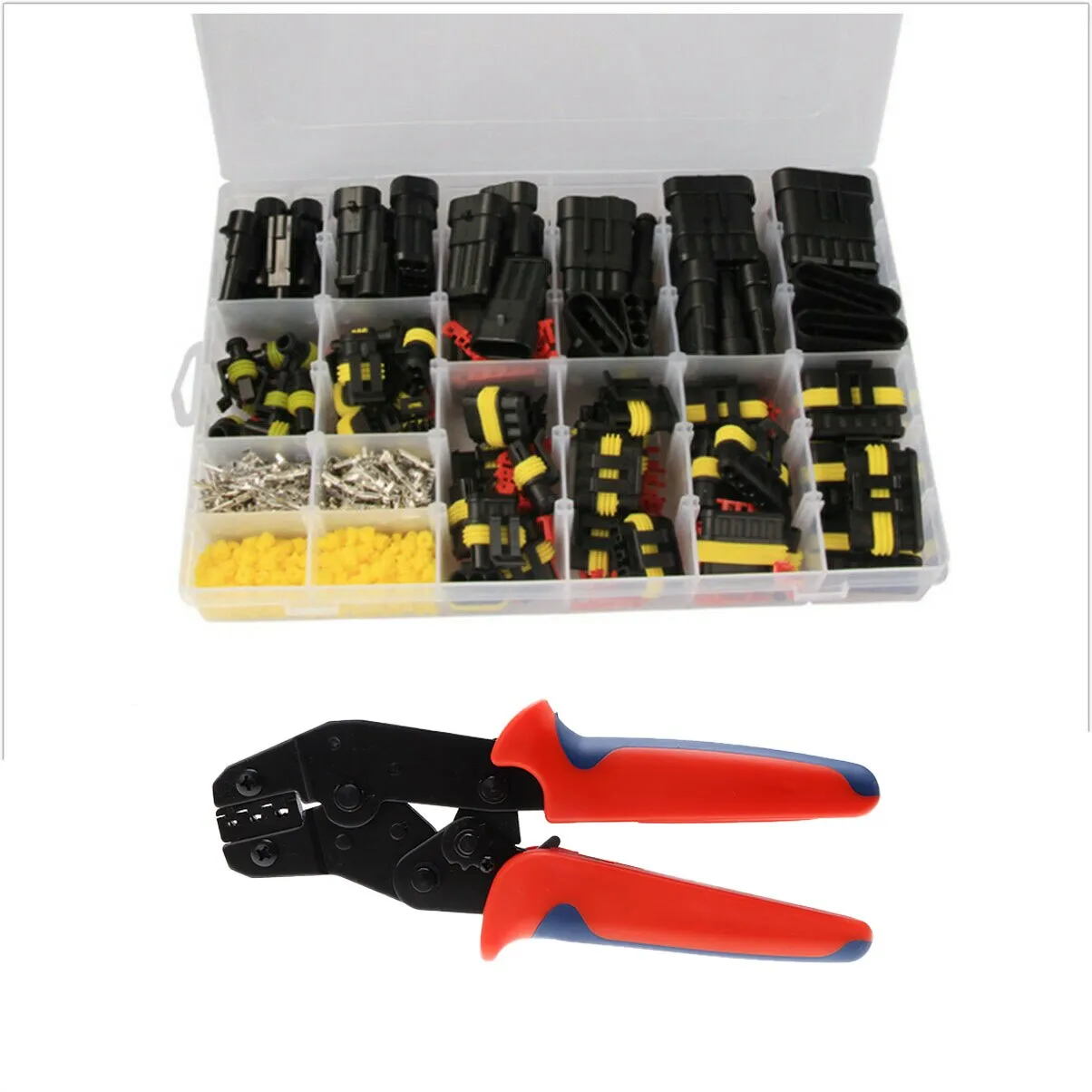 708/408/382/352/240/296/194/15pcs 1-6Pins HID Waterproof Connectors Car Marine Seal Electrical Wire Connector Plug Truck Harness