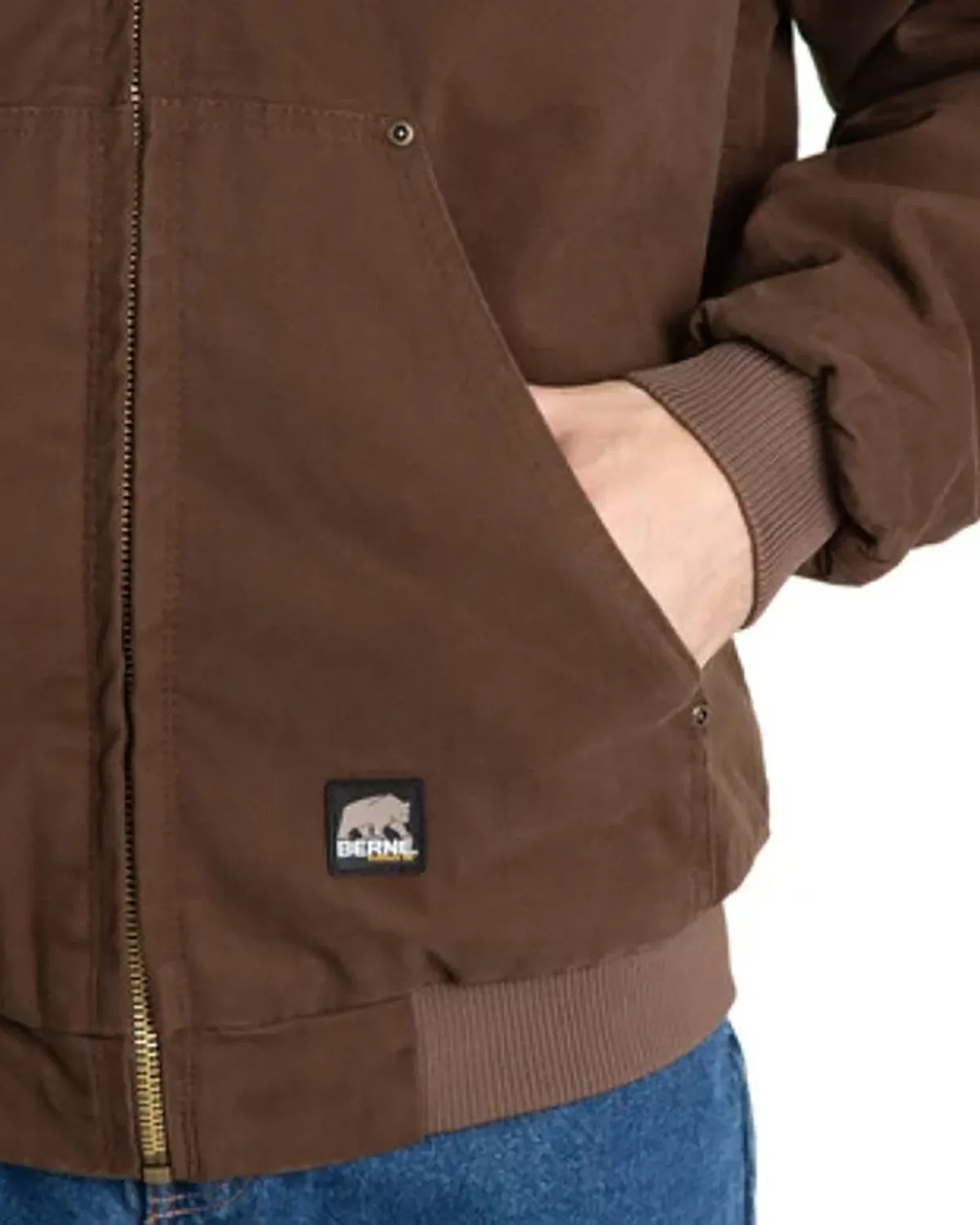 Berne Men's Highland Washed Cotton Duck Hooded Jacket