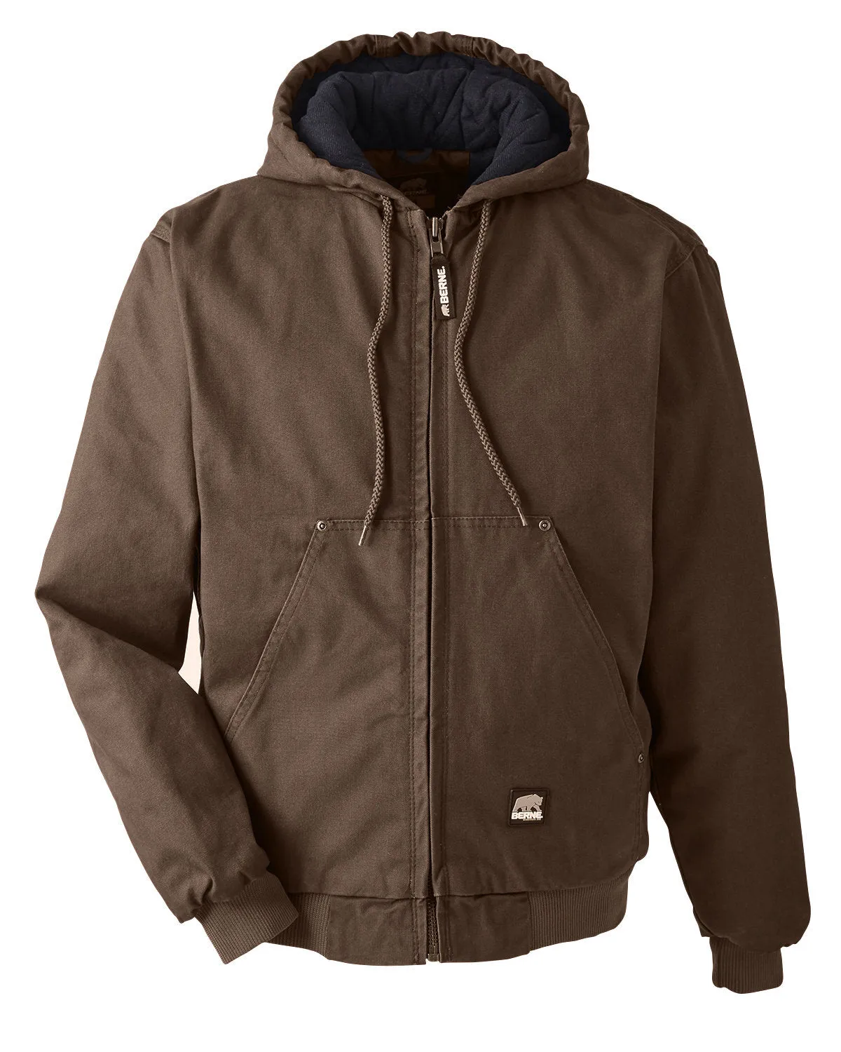 Berne Men's Highland Washed Cotton Duck Hooded Jacket