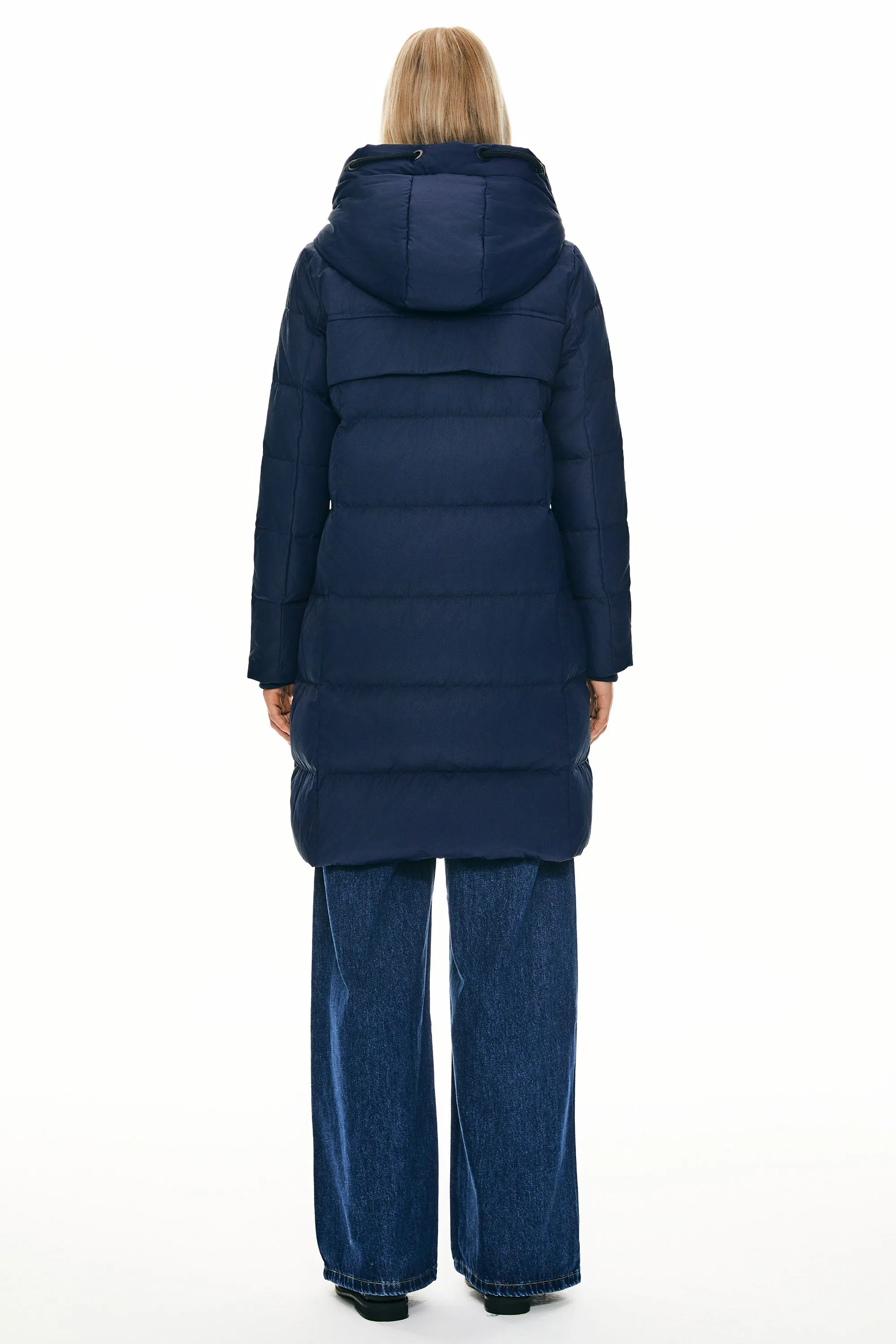 Long Thickened Hooded Down Jacket