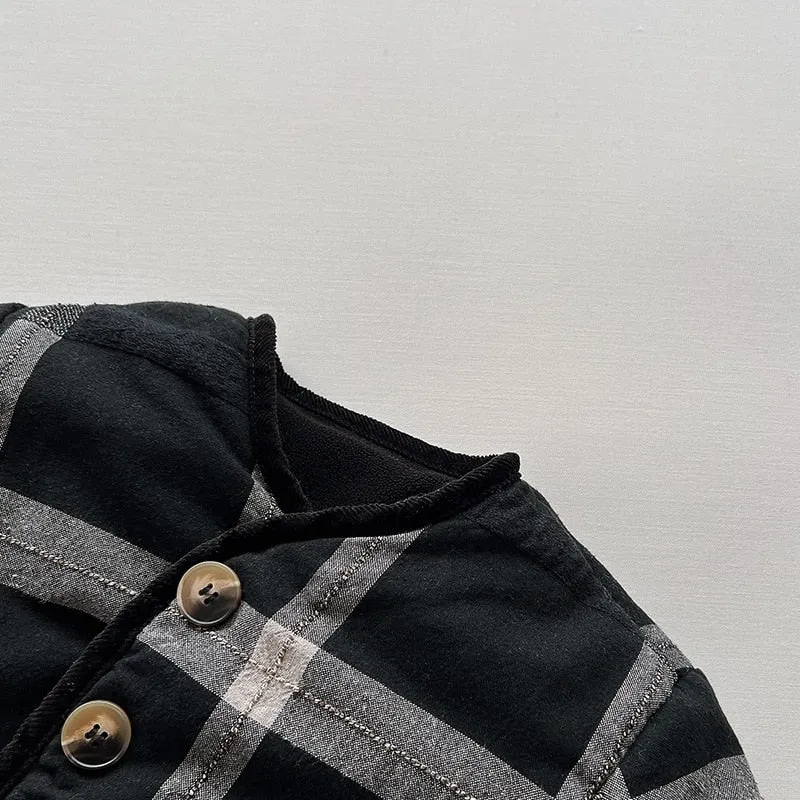 Retro Plaid Padded Jacket