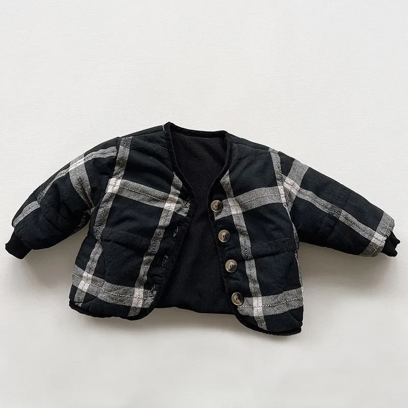 Retro Plaid Padded Jacket