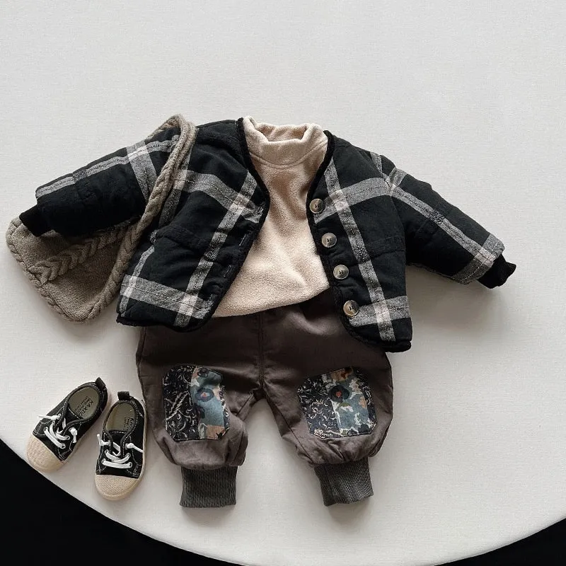 Retro Plaid Padded Jacket