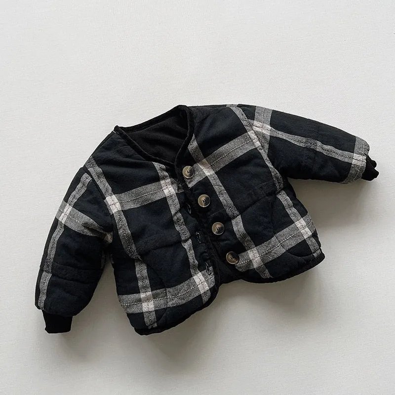 Retro Plaid Padded Jacket